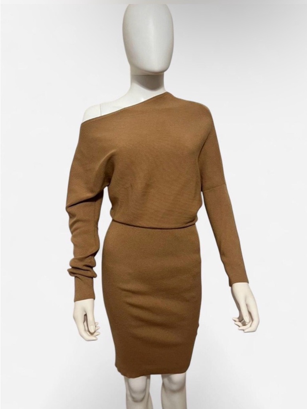 Banana Republic off the shoulder brown dress